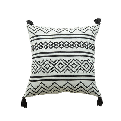 Funda de Almohada Decorativa con Borlas