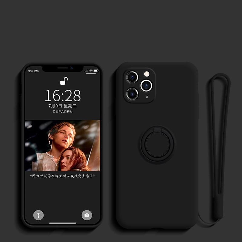 Silicone Grip Case With Ring - iPhone Compatible