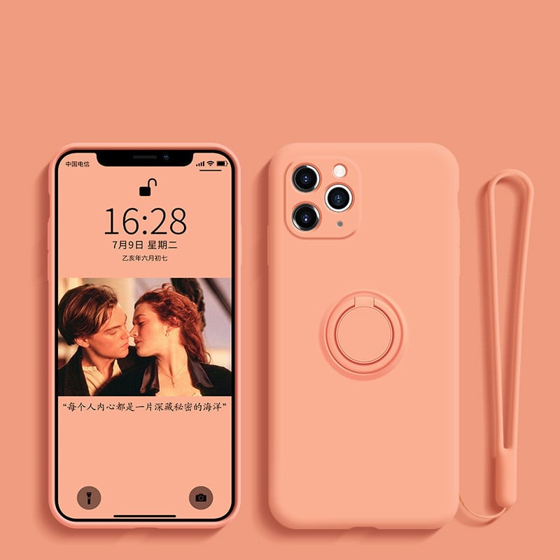 Silicone Grip Case With Ring - iPhone Compatible