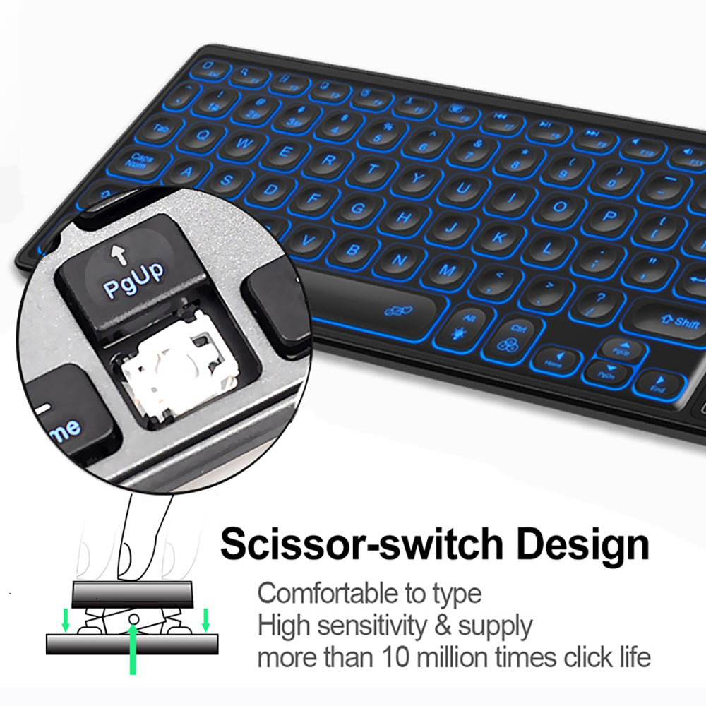 Slimline Backlit Bluetooth Keyboard with Touchpad