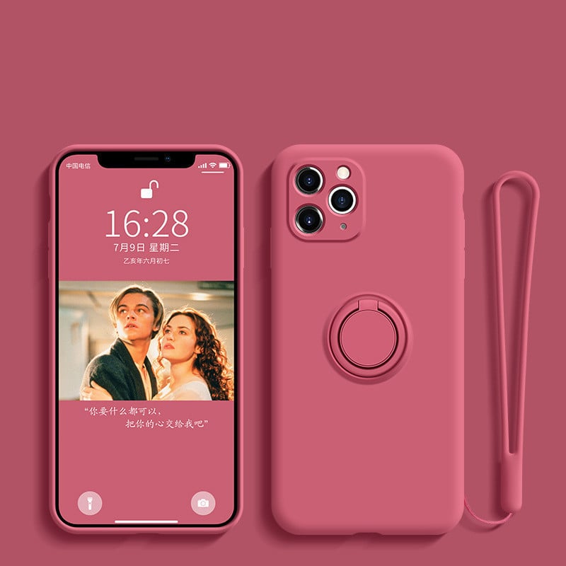 Silicone Grip Case With Ring - iPhone Compatible