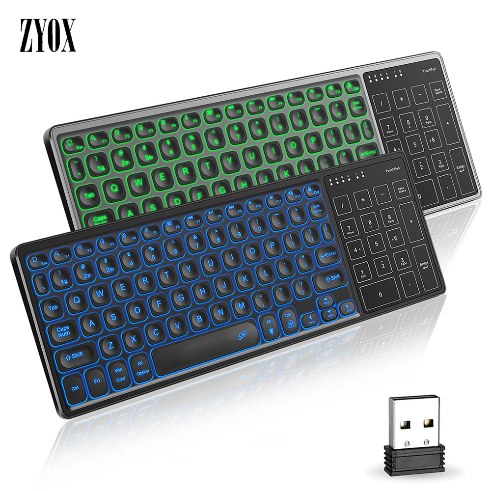 Slimline Backlit Bluetooth Keyboard with Touchpad