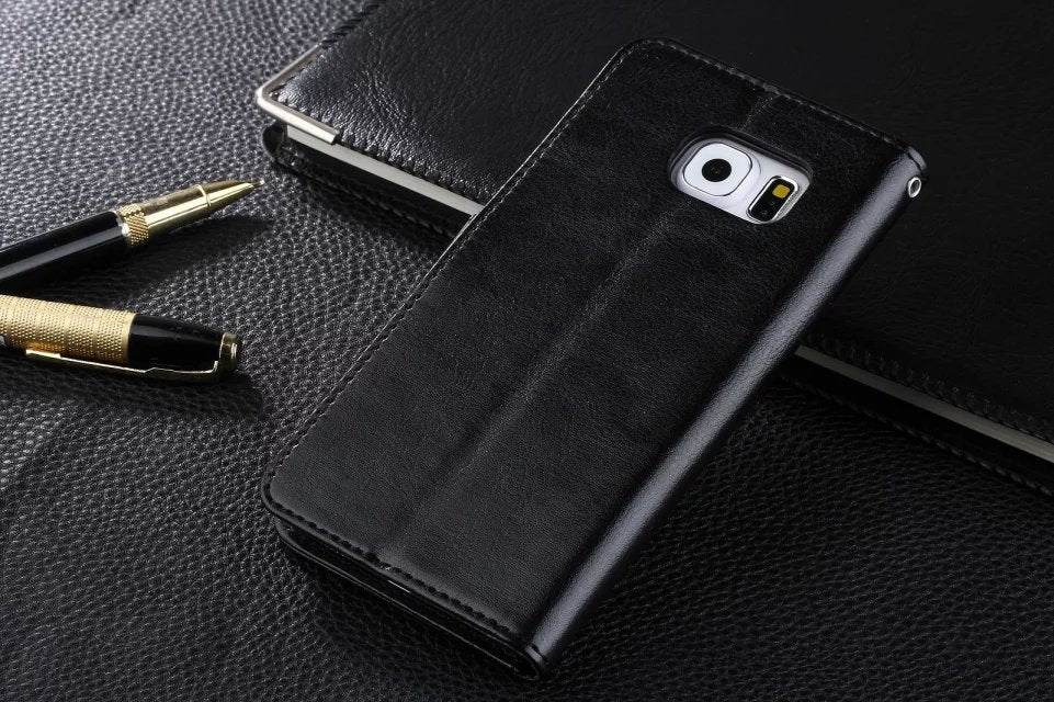 Elegant Leather Lanyard Case for Samsung S6