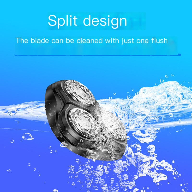 Electric Shaver for Personal Care with a split design that allows for easy cleaning with just one flush.